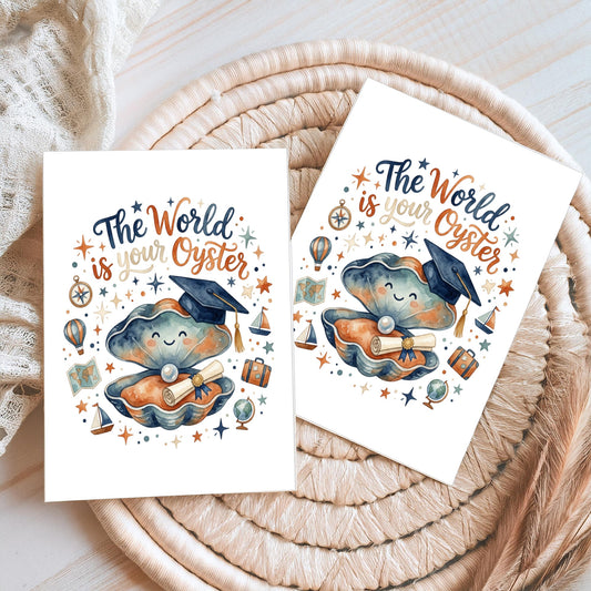 The World is Your Oyster Graduation Card