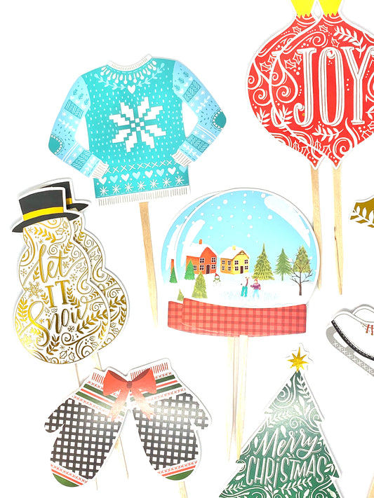 Christmas Variety Cupcake Toppers