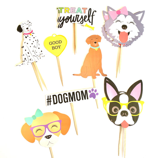 Dog Mom Dog Cupcake Toppers