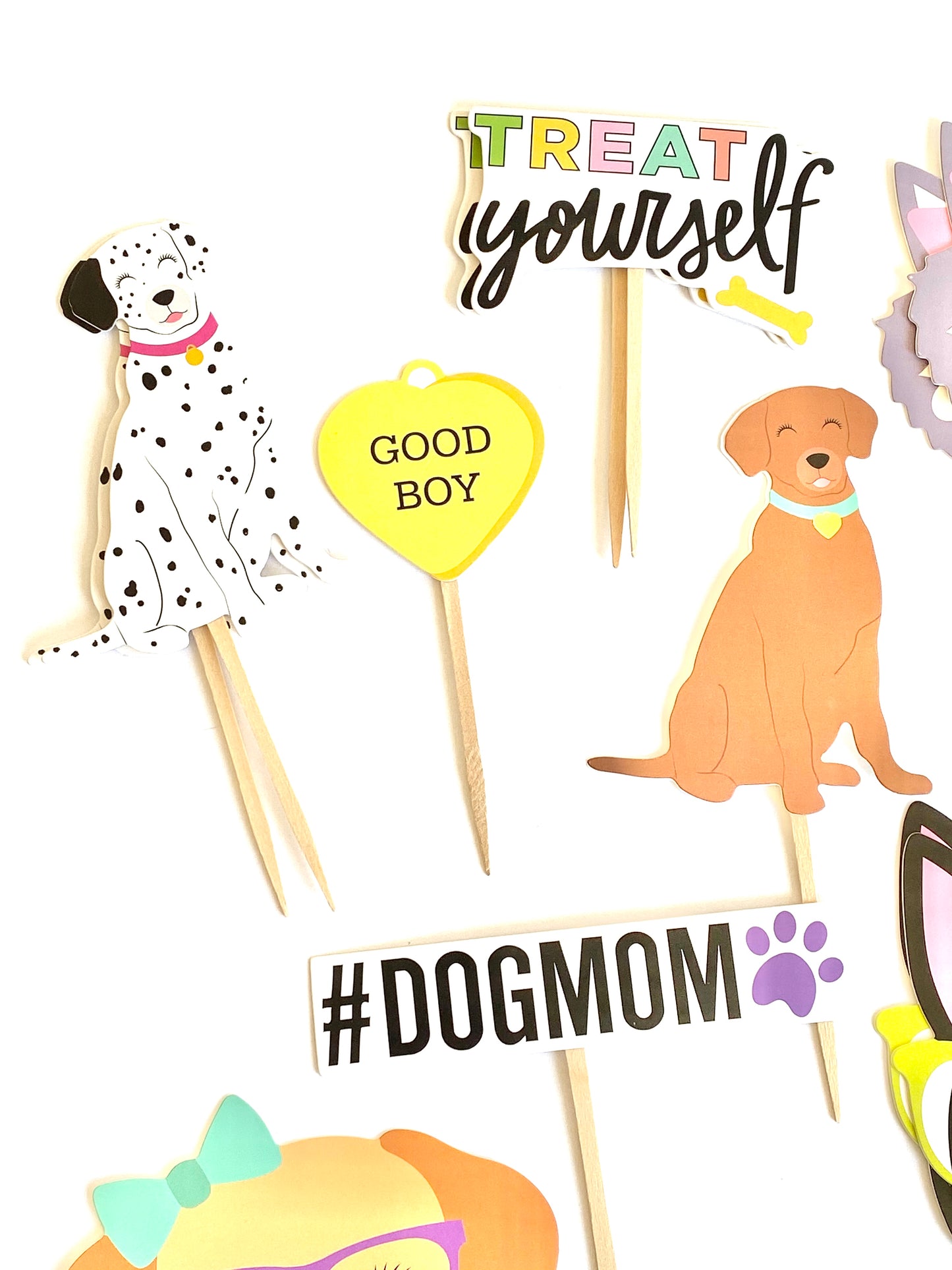 Dog Mom Dog Cupcake Toppers