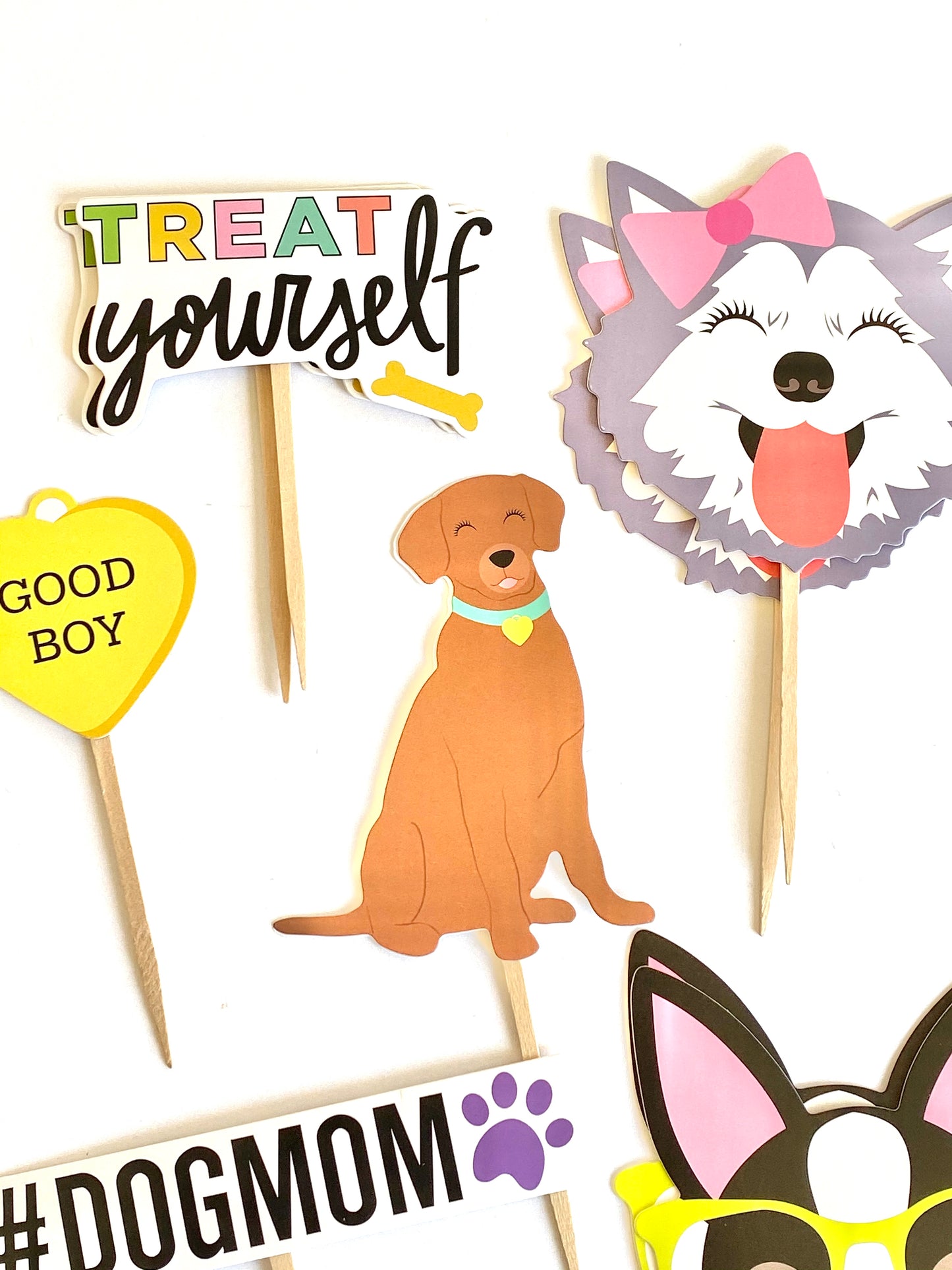 Dog Mom Dog Cupcake Toppers