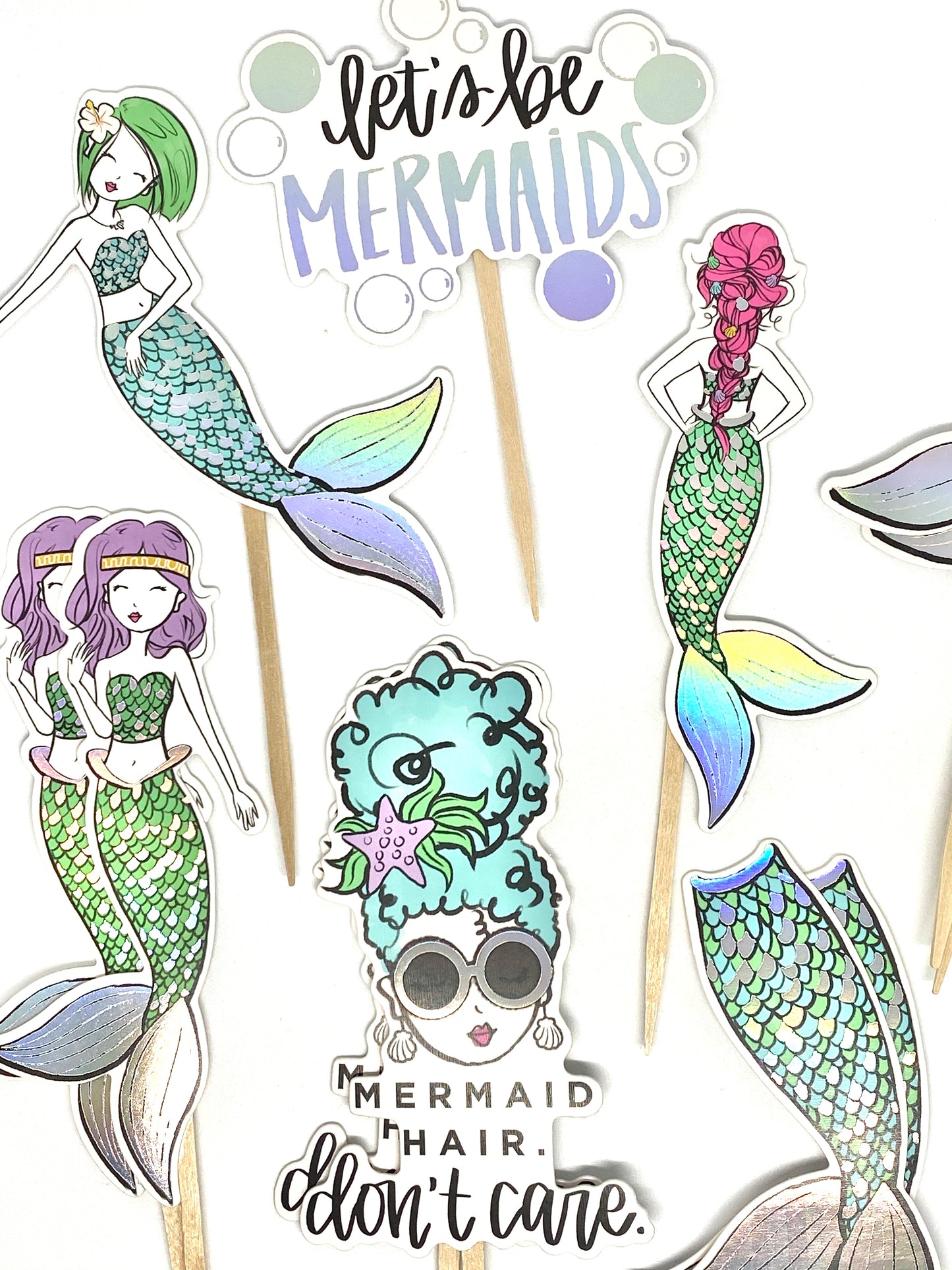 Mermaid Cupcake Toppers