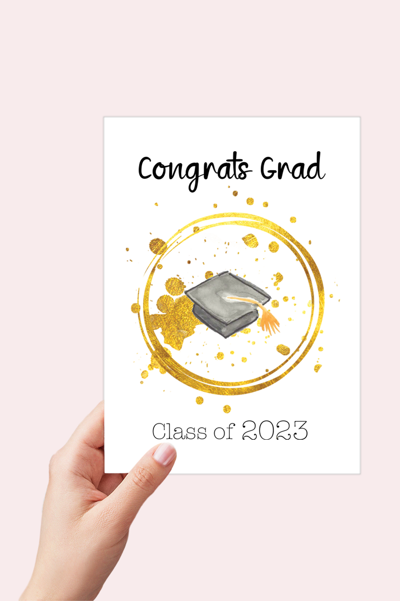 Class of 2023 Graduation Congratulations Card Printable - Digital Download