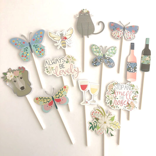 Backyard Picnic Cupcake Toppers