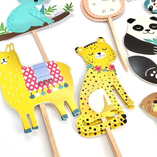 Safari Animal Cupcake Toppers