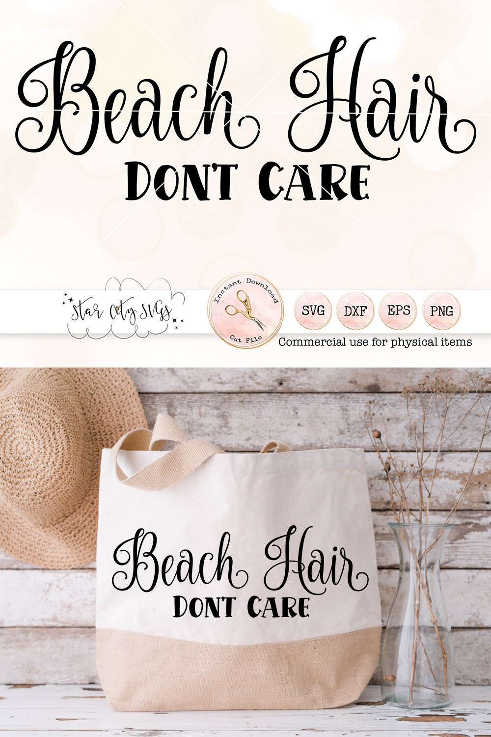 Beach Hair Don't Care SVG