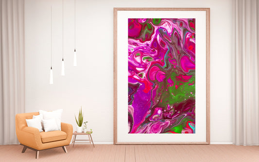 Abstract Marble Art, Bright Pink Wall Art Printable, Contemporary Art Apartment Decor, Marble Print Watercolor Pink Poster, Modern Wall Art