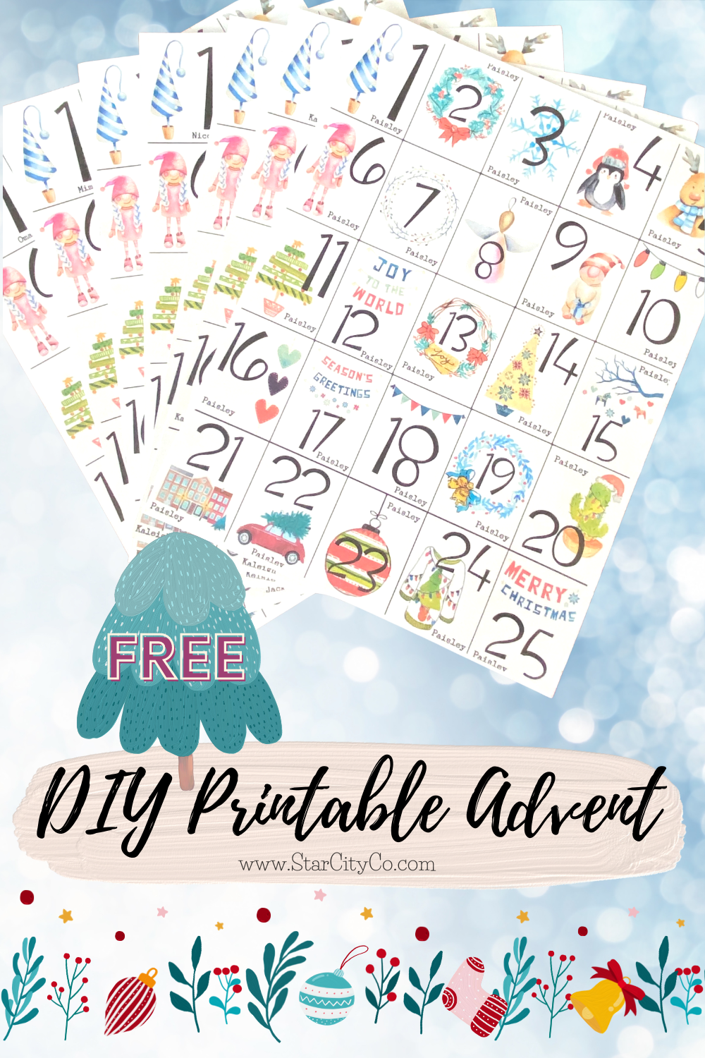 DIY Printable Advent Calendar