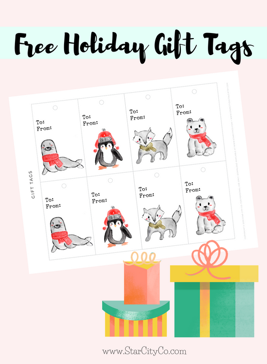 Free Holiday Gift Tags