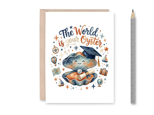 The World is Your Oyster Graduation Card
