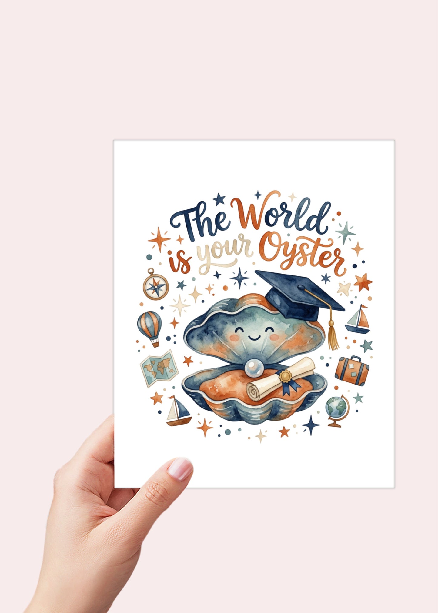 The World is Your Oyster Graduation Card