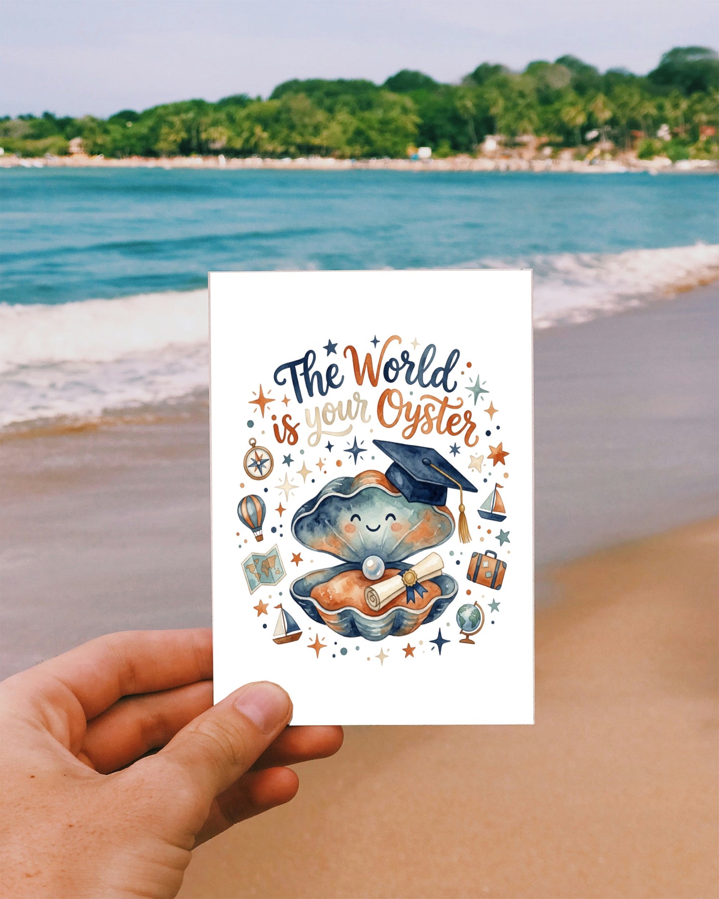 The World is Your Oyster Graduation Card