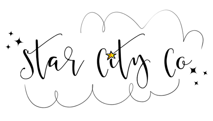Star City Co. logo - Star Sparkles with cloud