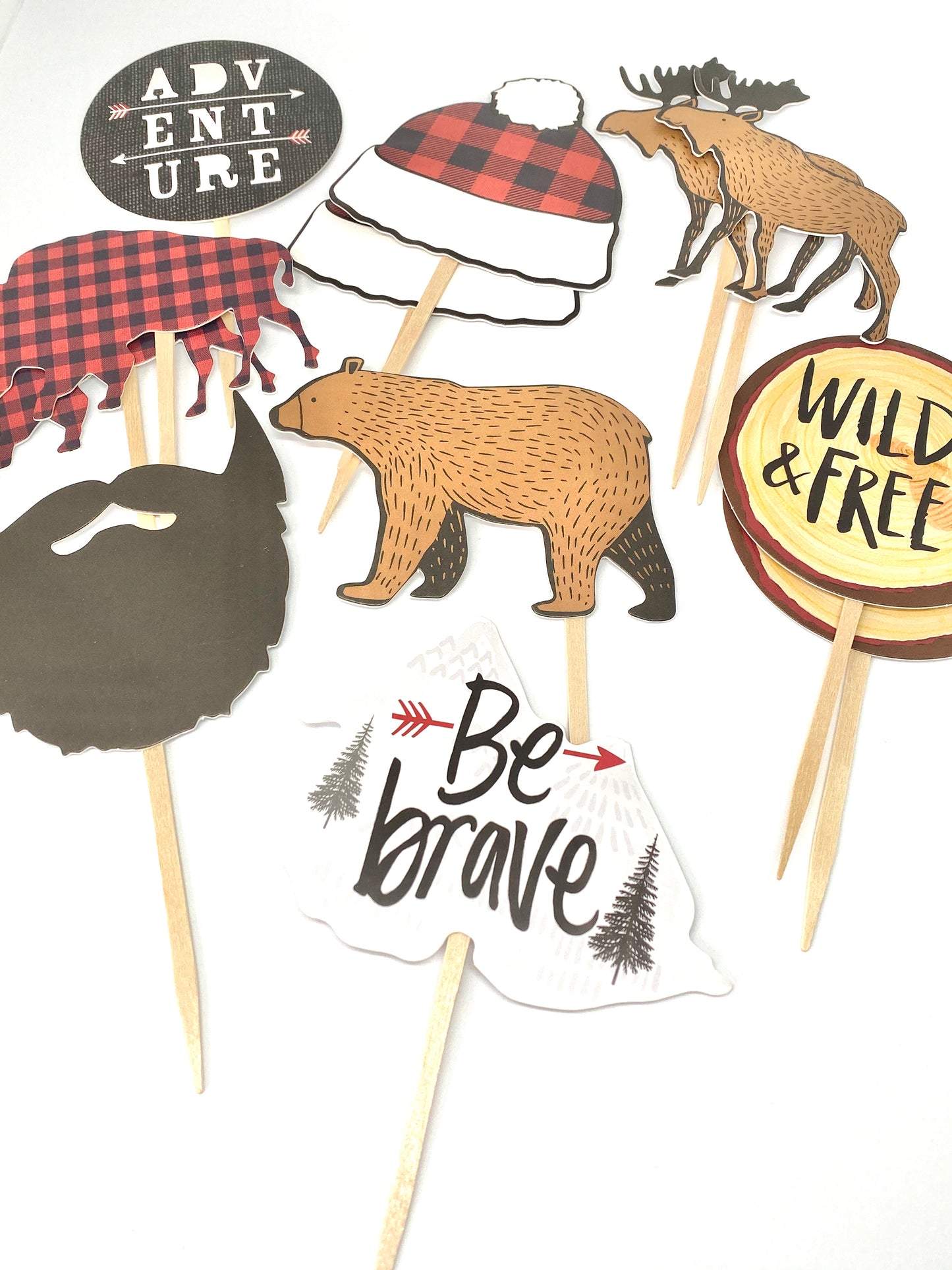 Adventure Theme Nature Cupcake Toppers