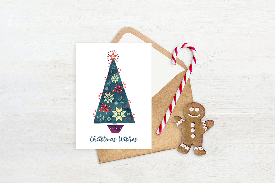 Christmas Wishes Printable Card, Scandinavian Christmas