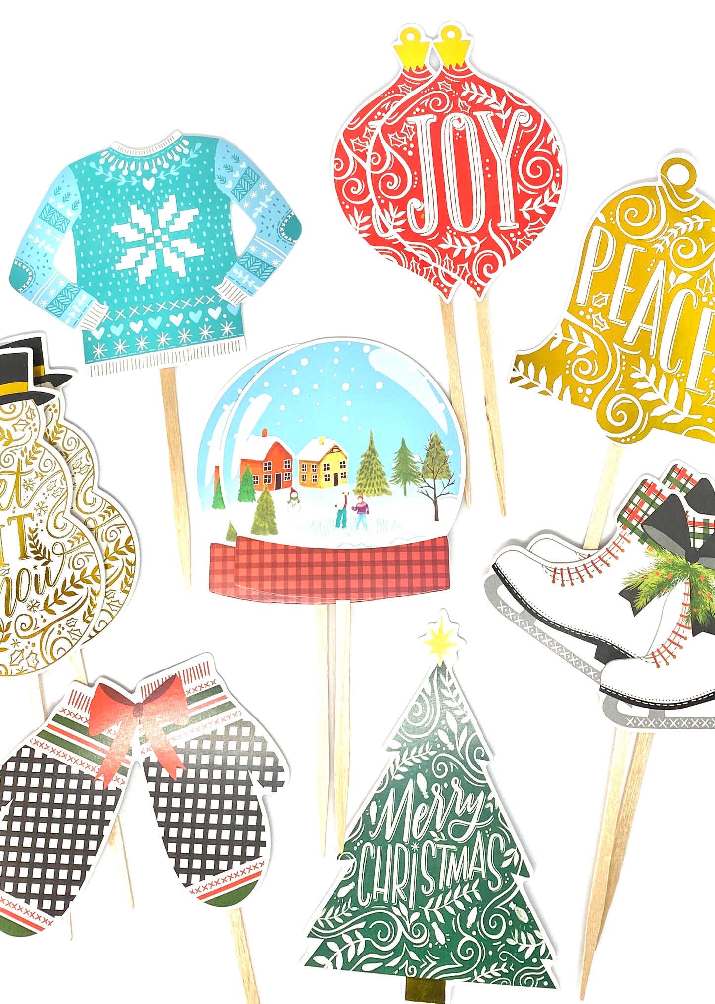 Christmas Variety Cupcake Toppers