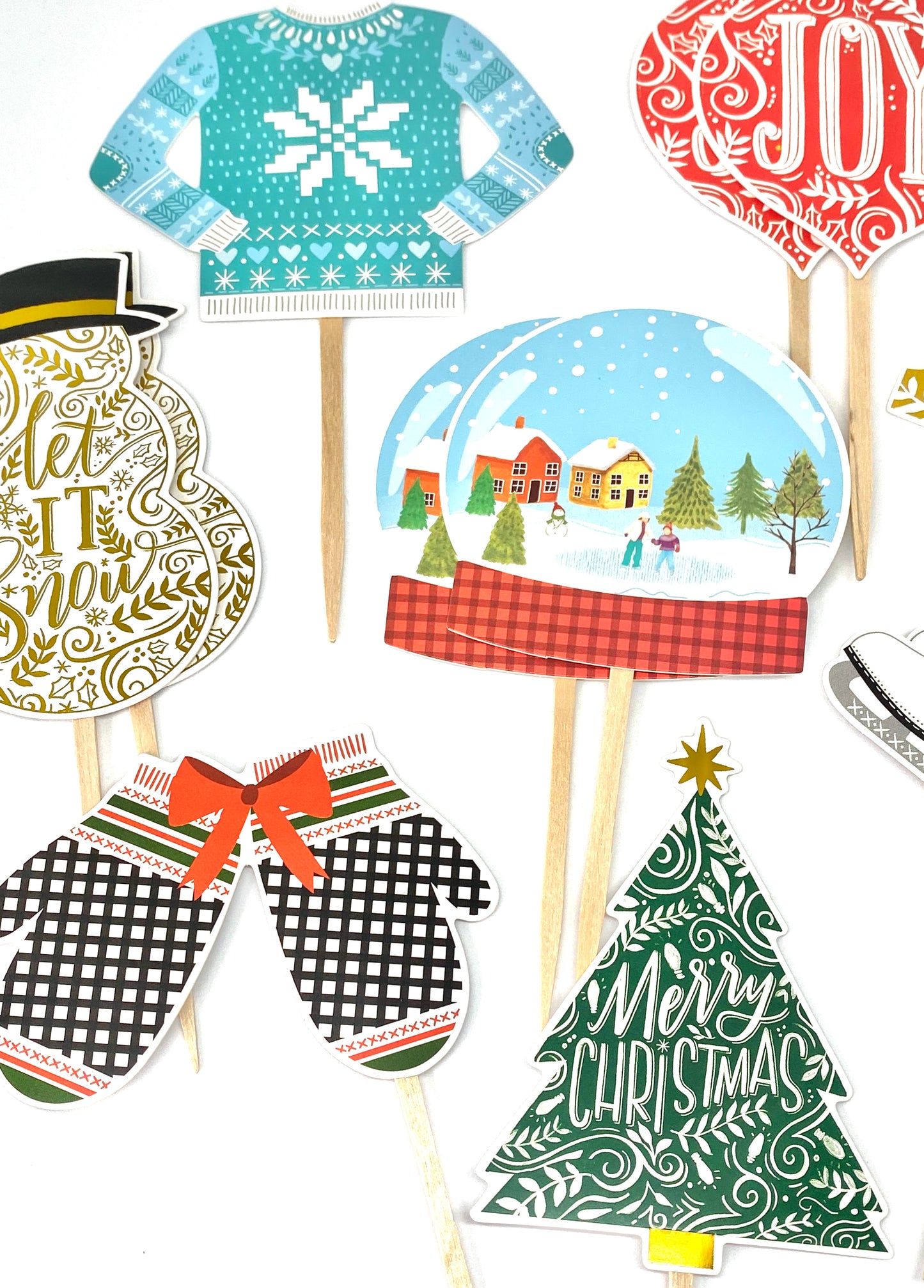 Christmas Variety Cupcake Toppers