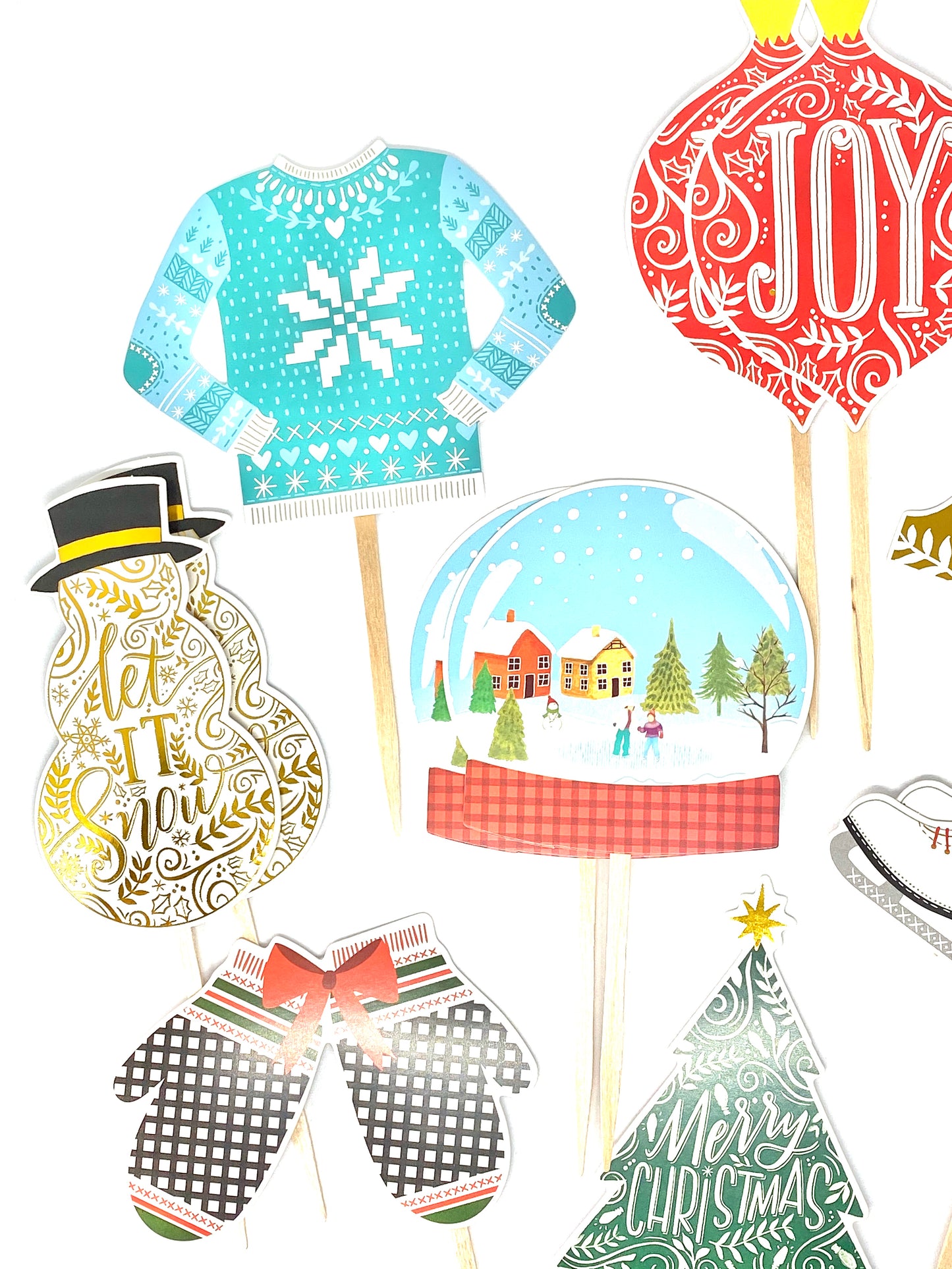 Christmas Variety Cupcake Toppers