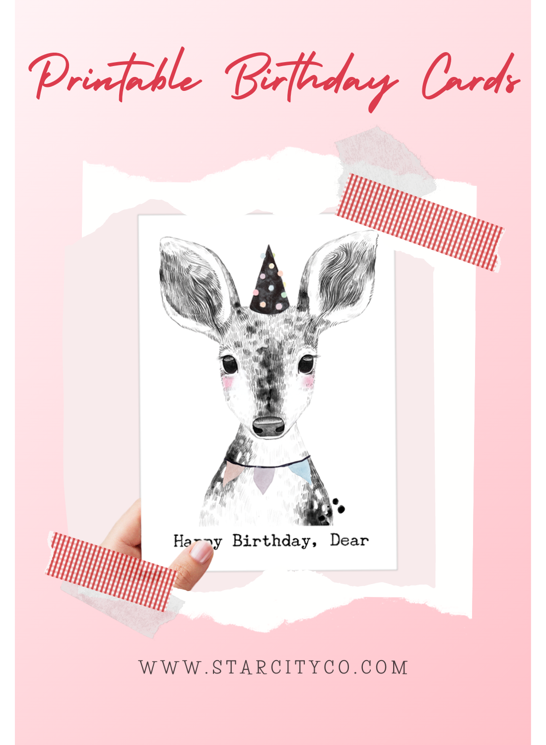 Digital Birthday Card Downloadable Happy Birthday Card Printable