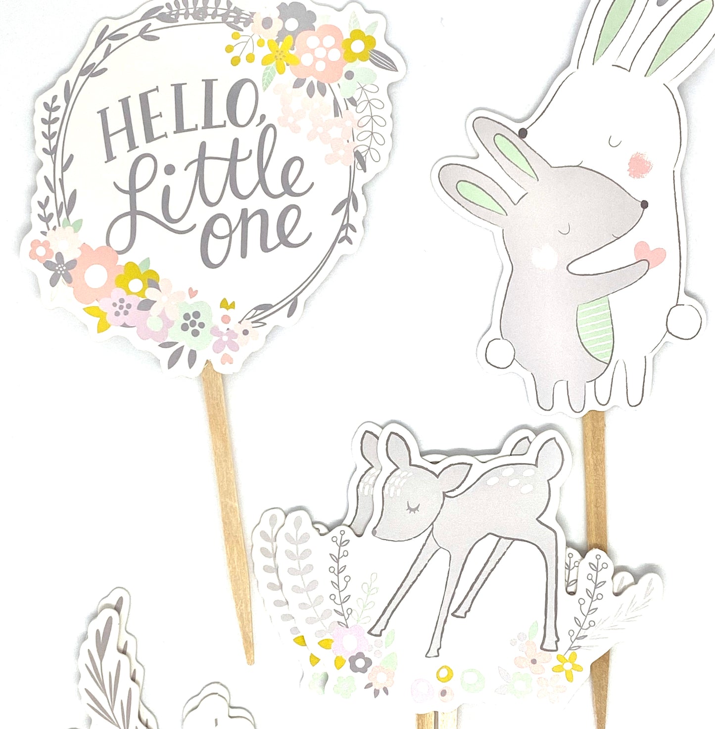 Hello Little One Cupcake Toppers