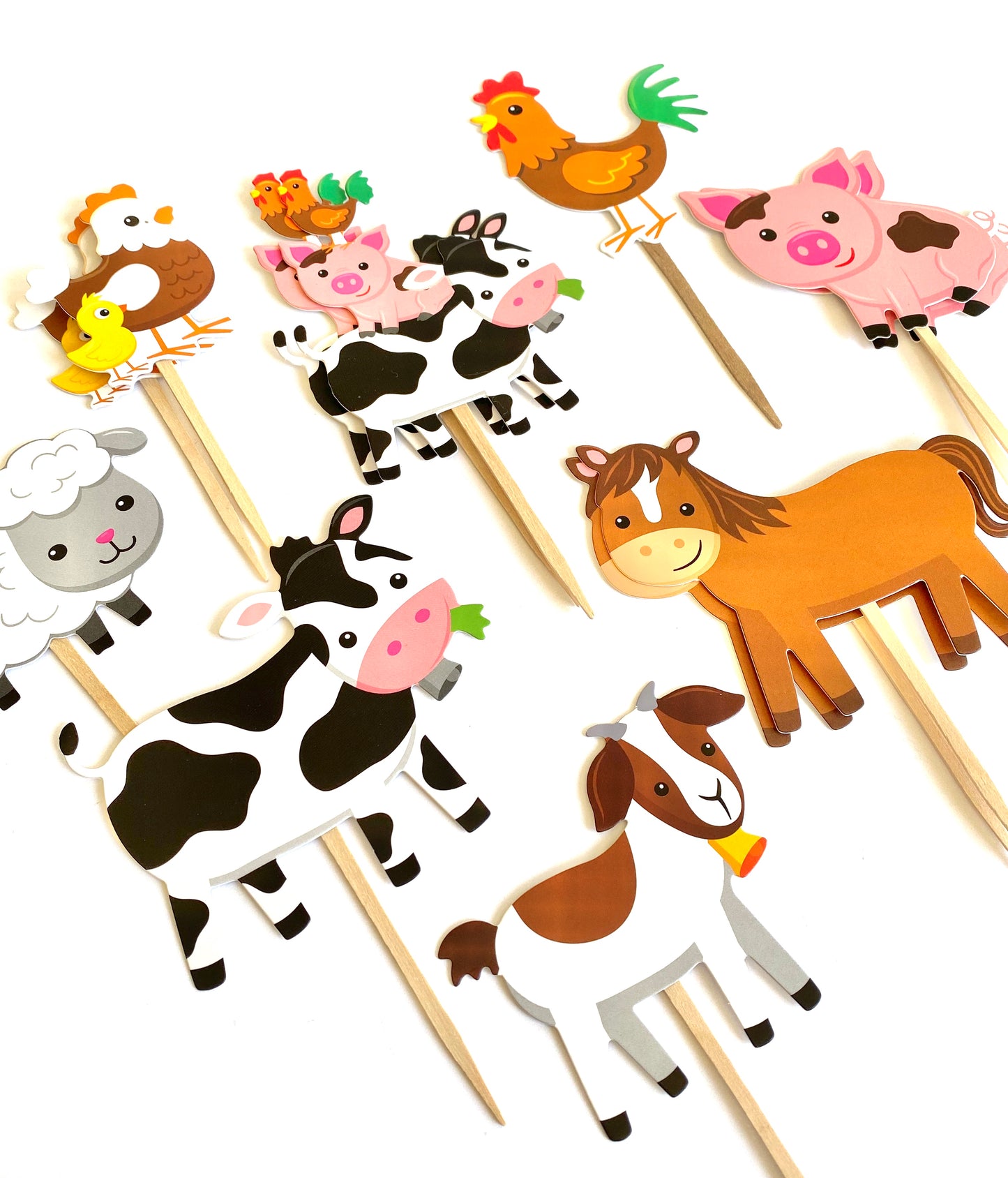 Farm Animal Cupcake Toppers