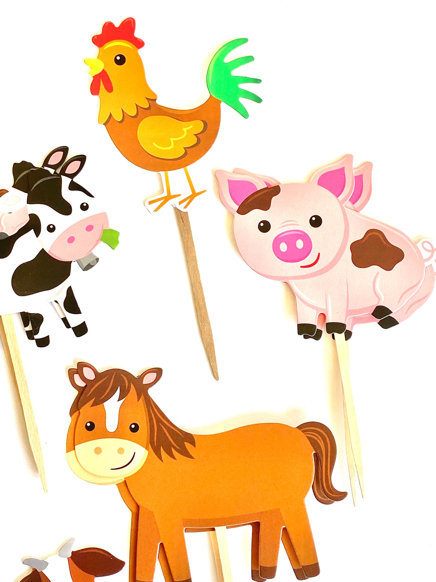 Farm Animal Cupcake Toppers