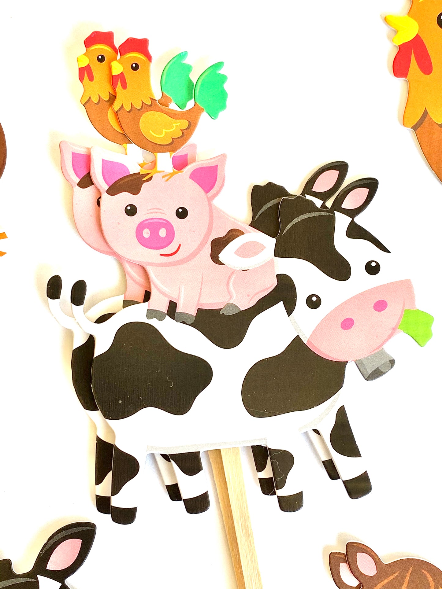 Farm Animal Cupcake Toppers