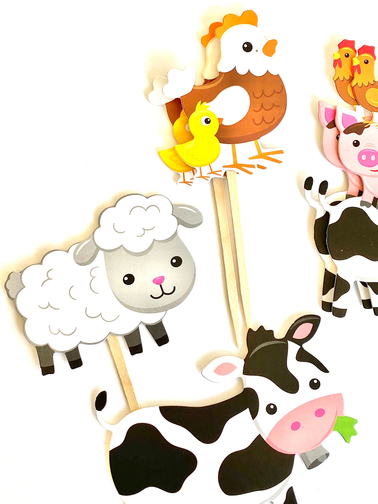 Farm Animal Cupcake Toppers