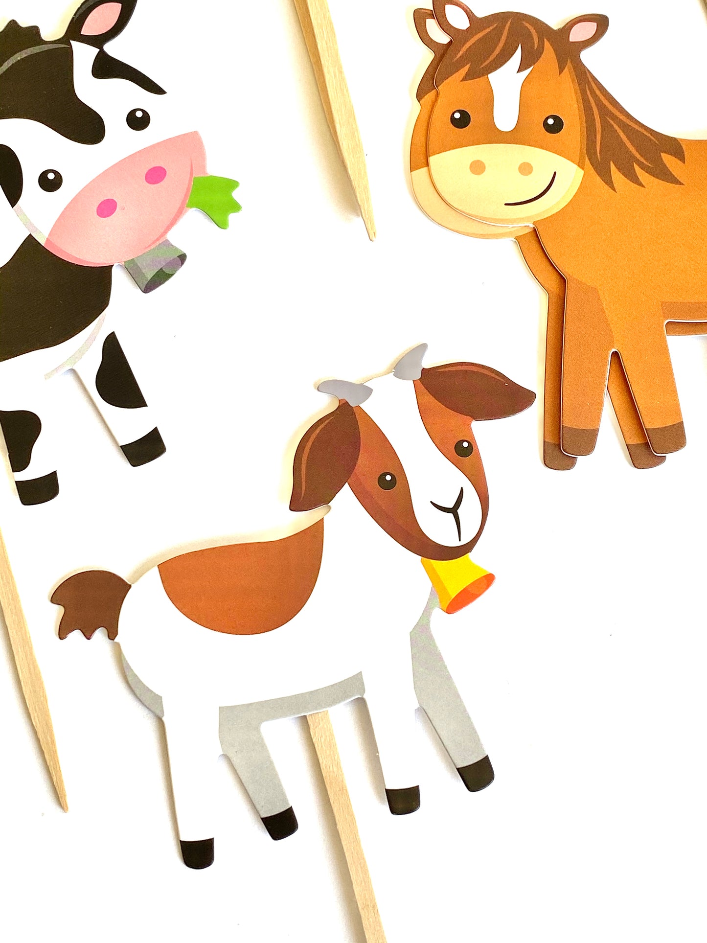 Farm Animal Cupcake Toppers