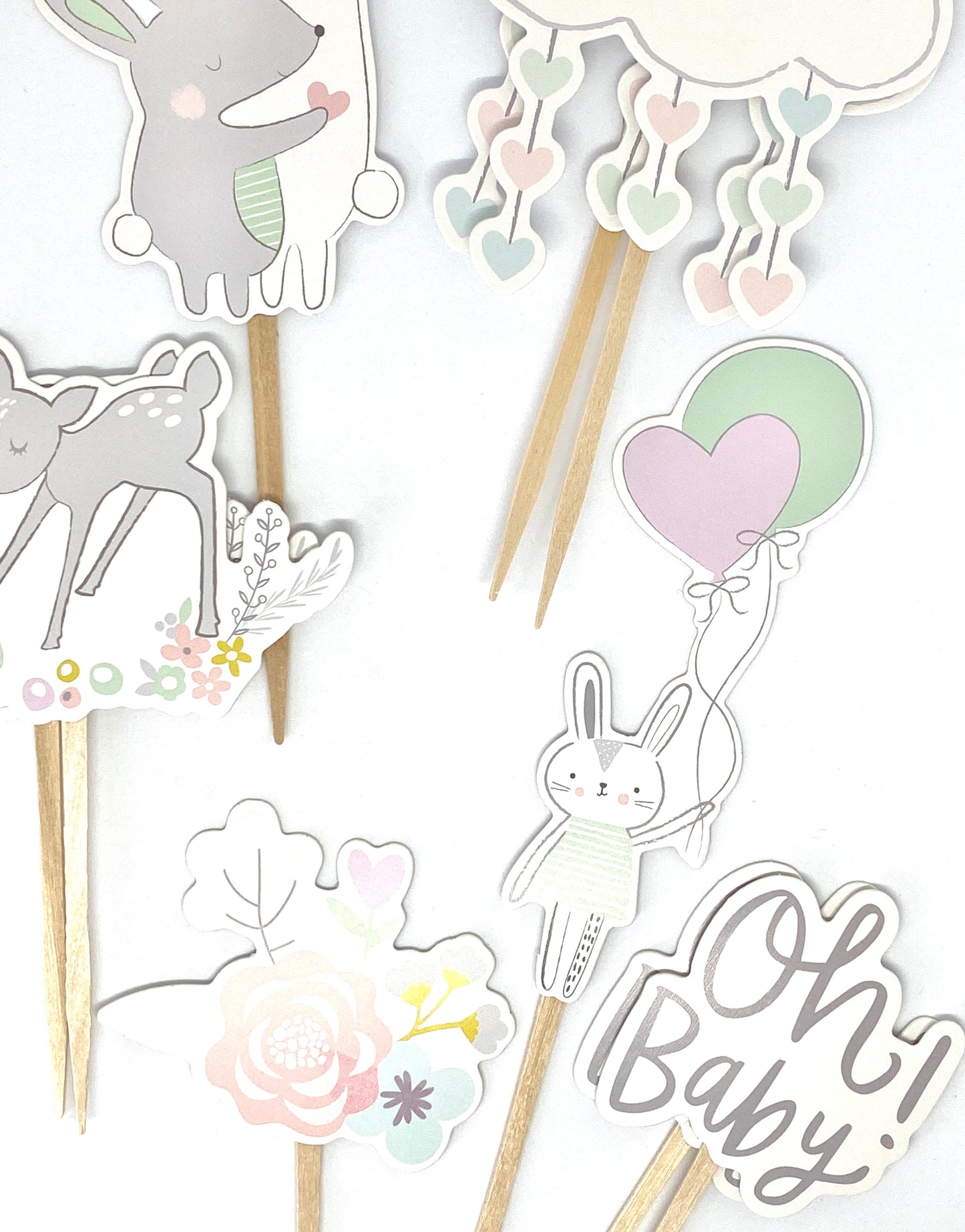 Hello Little One Cupcake Toppers
