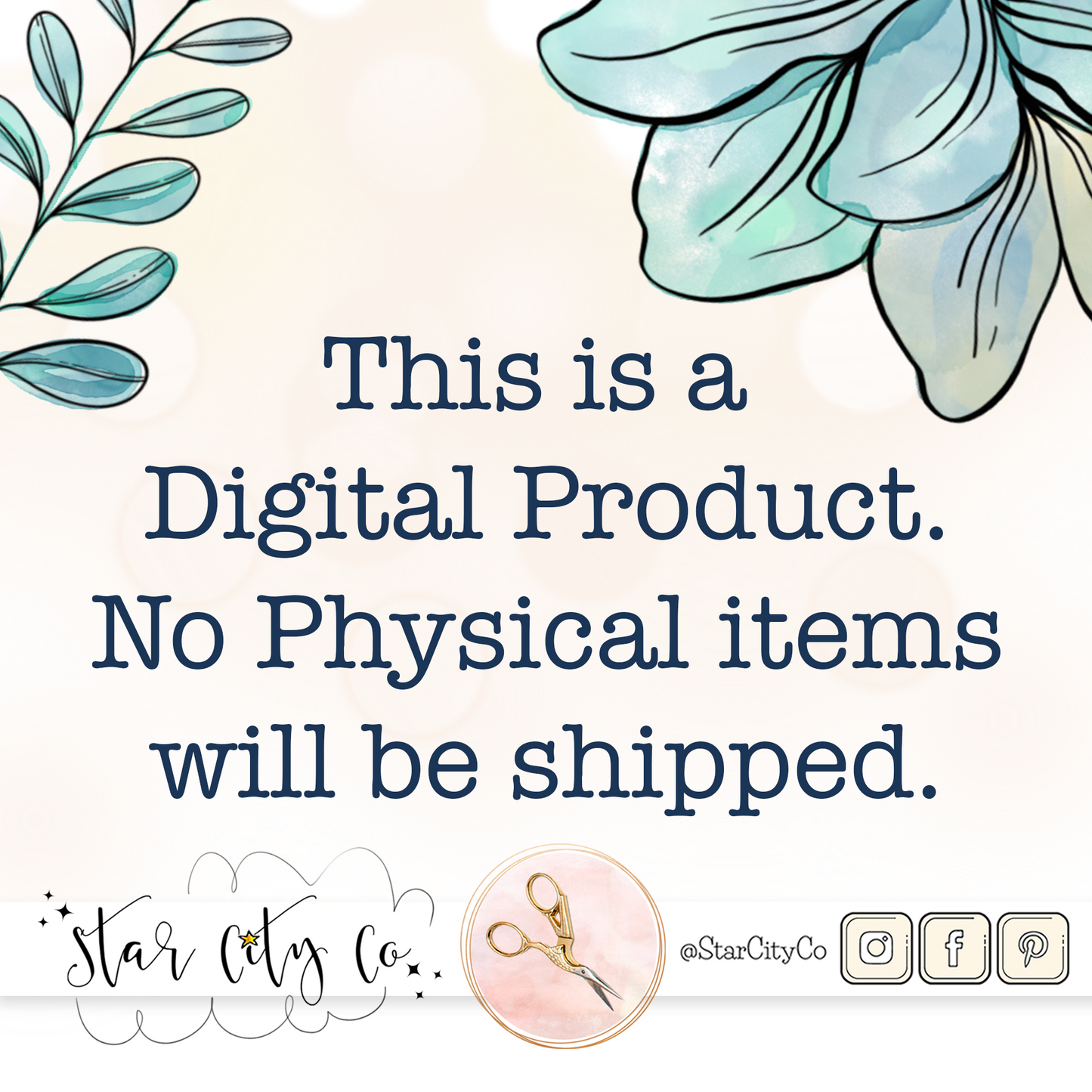 Floral Pink and Green Watercolor Stationery Set Printable - Digital Download