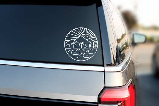 Mountains to the Sea Car Decal - Camping SVG