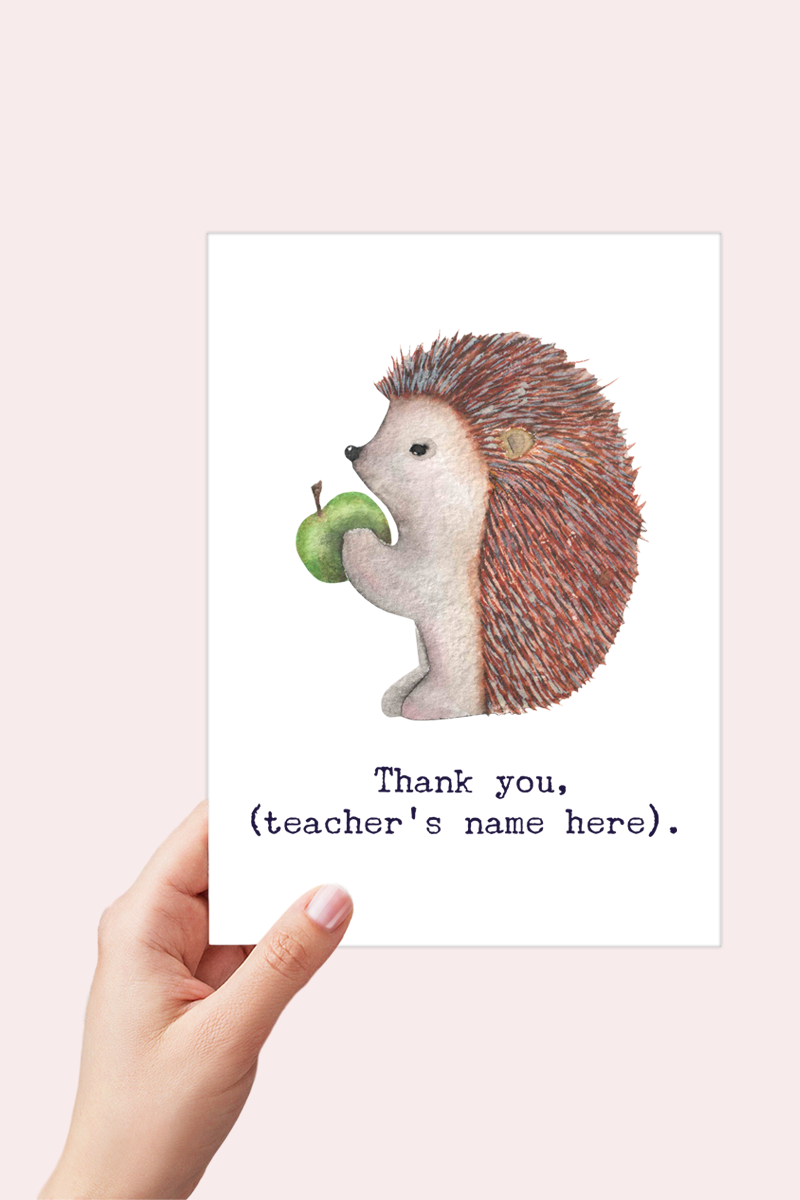 Personalized Teacher Appreciation Card Printable - Digital Download