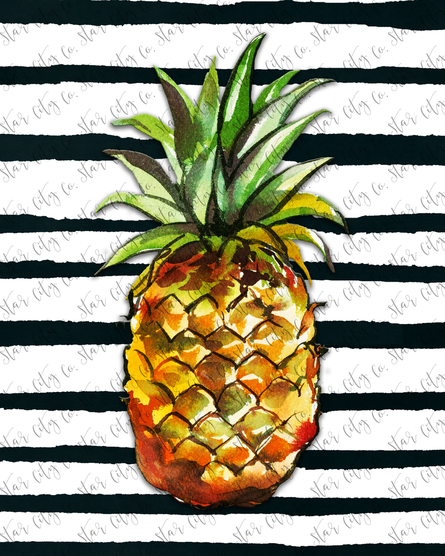 Printable Pineapple Wall Art Printable - Digital Download
