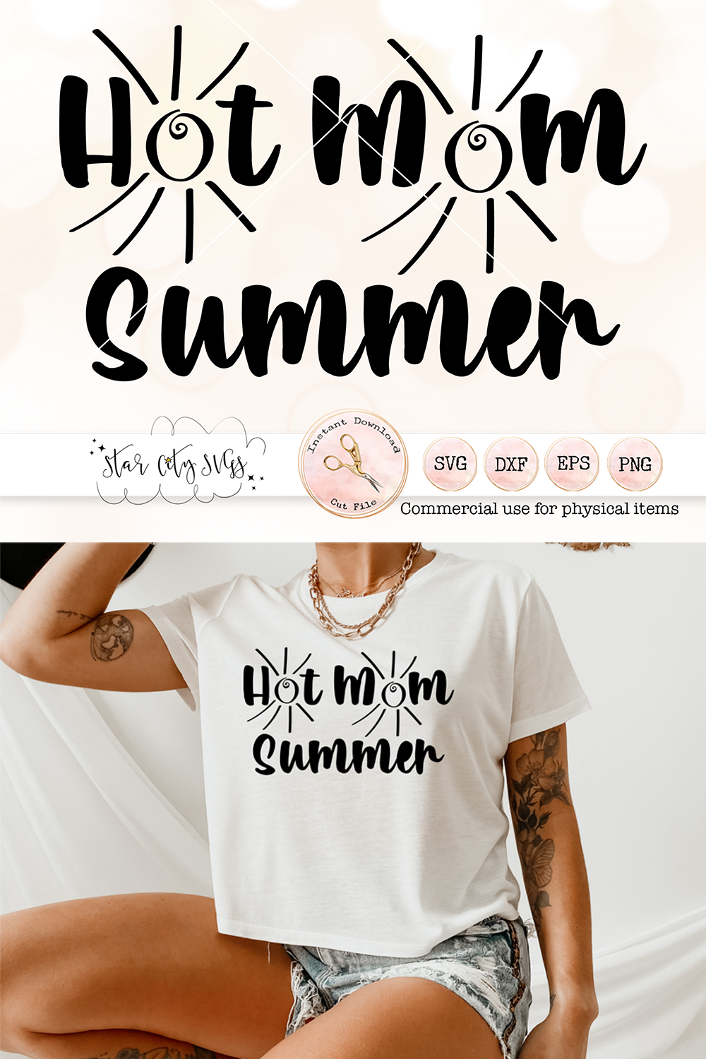 Hot Mom Summer SVG Cut File