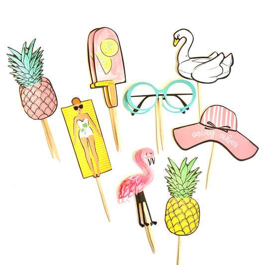 Vacay Vibes Cupcake Toppers