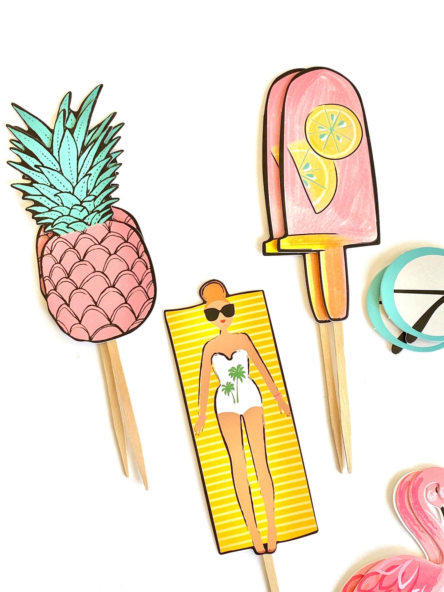 Vacay Vibes Cupcake Toppers