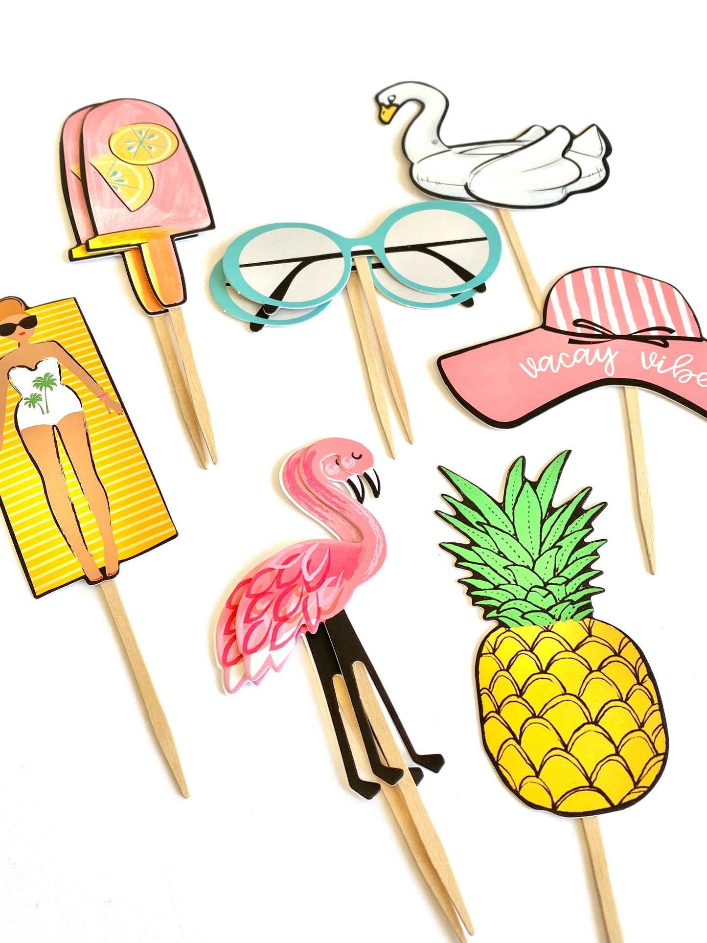 Vacay Vibes Cupcake Toppers