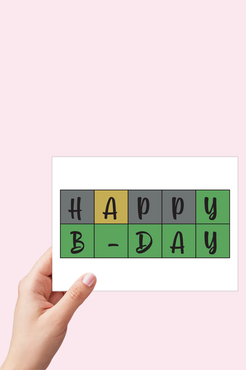 Wordle Birthday Card Printable - Digital Download