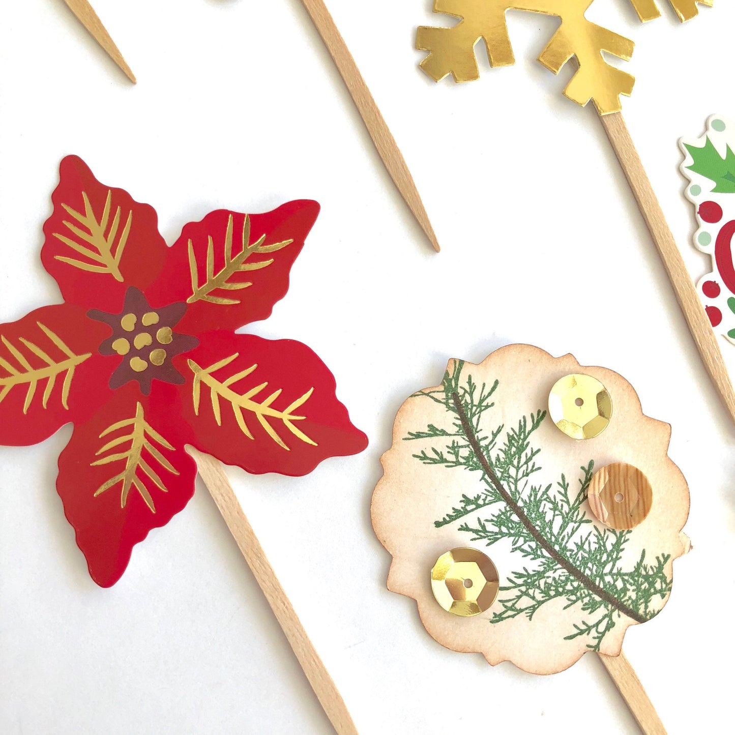 Woodland Holiday Cupcake Toppers