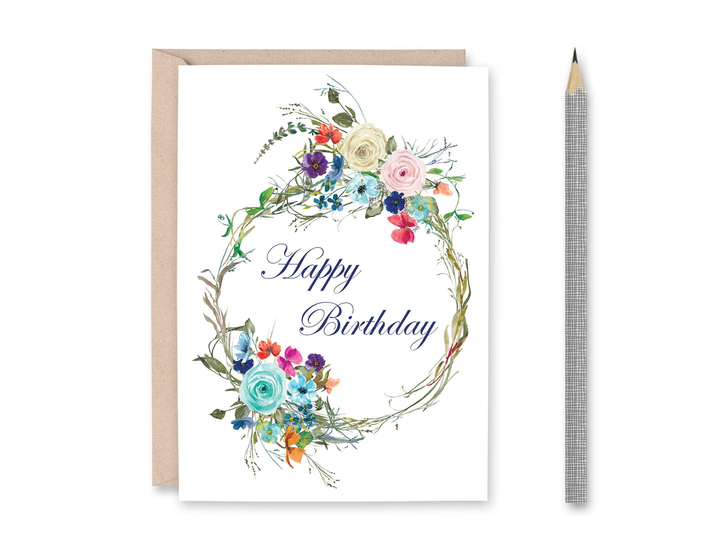 Floral 50th Birthday Card Printable - Digital Download