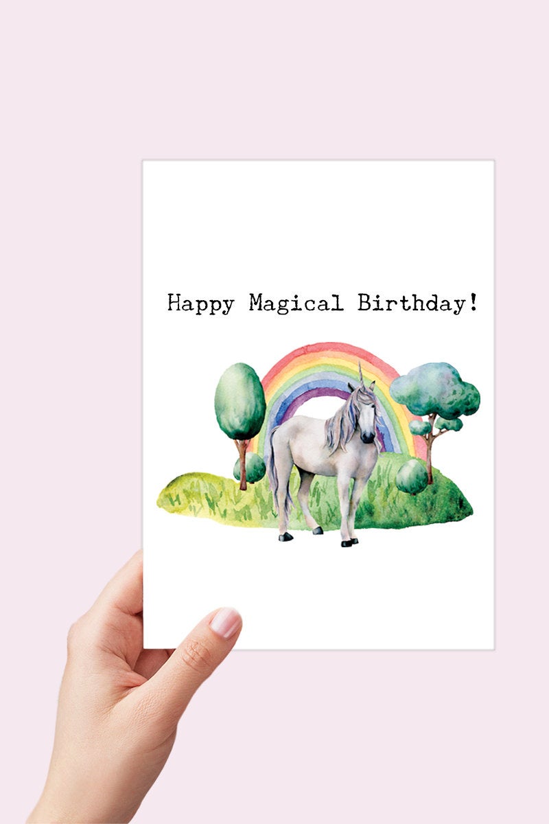 Once upon a Time Unicorn Birthday Card