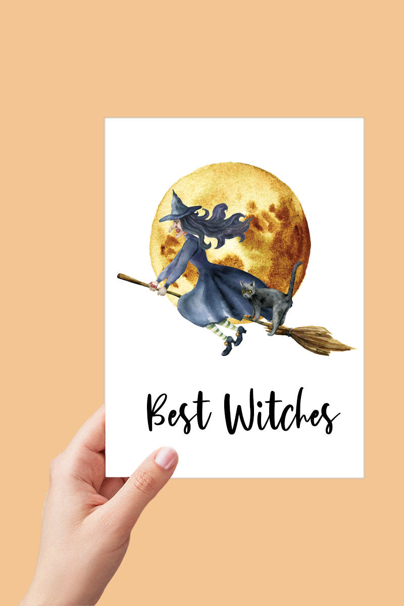 Best Witches Halloween Card Printable - Digital Download