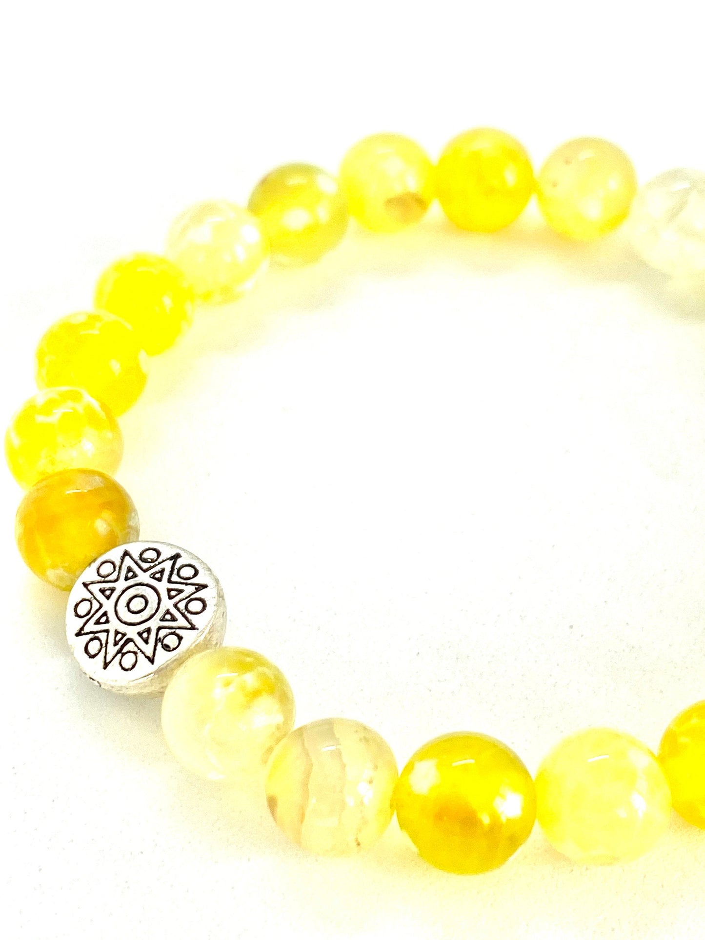 Yellow Agate Gemstone Sun Bracelet