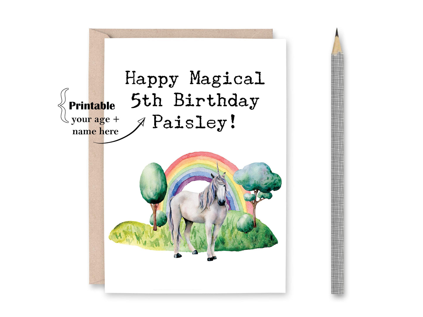 Once upon a Time Unicorn Birthday Card