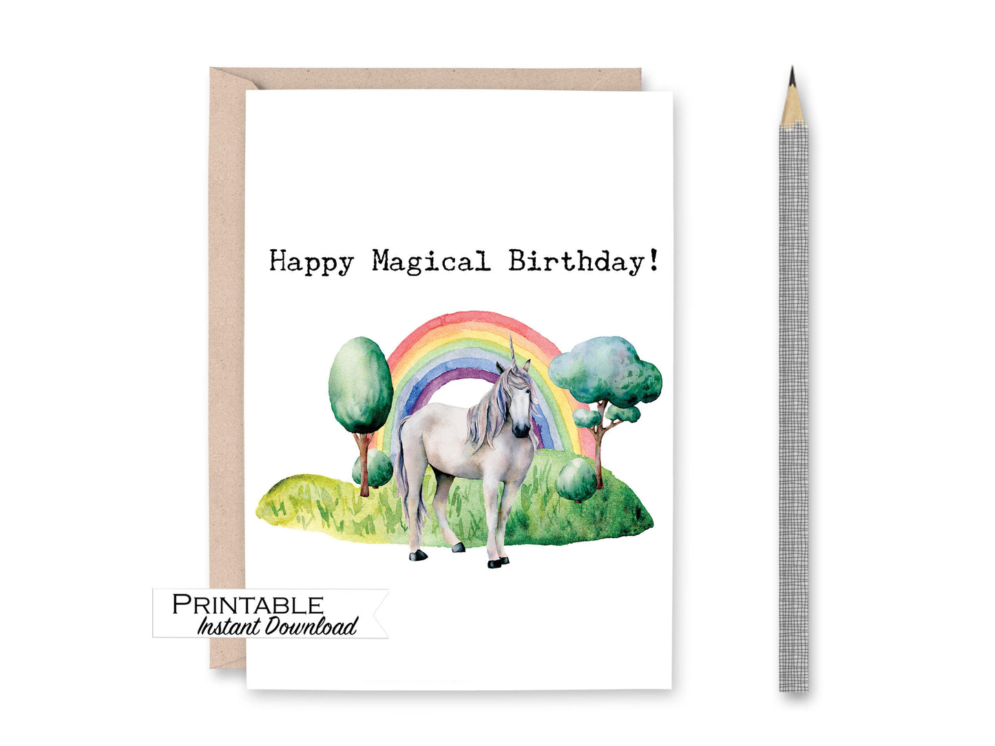 Once upon a Time Unicorn Birthday Card