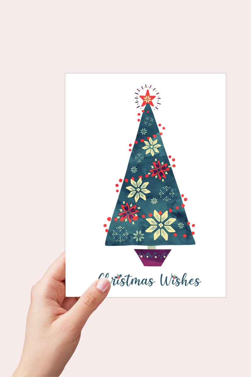 Christmas Wishes Printable Card, Scandinavian Christmas