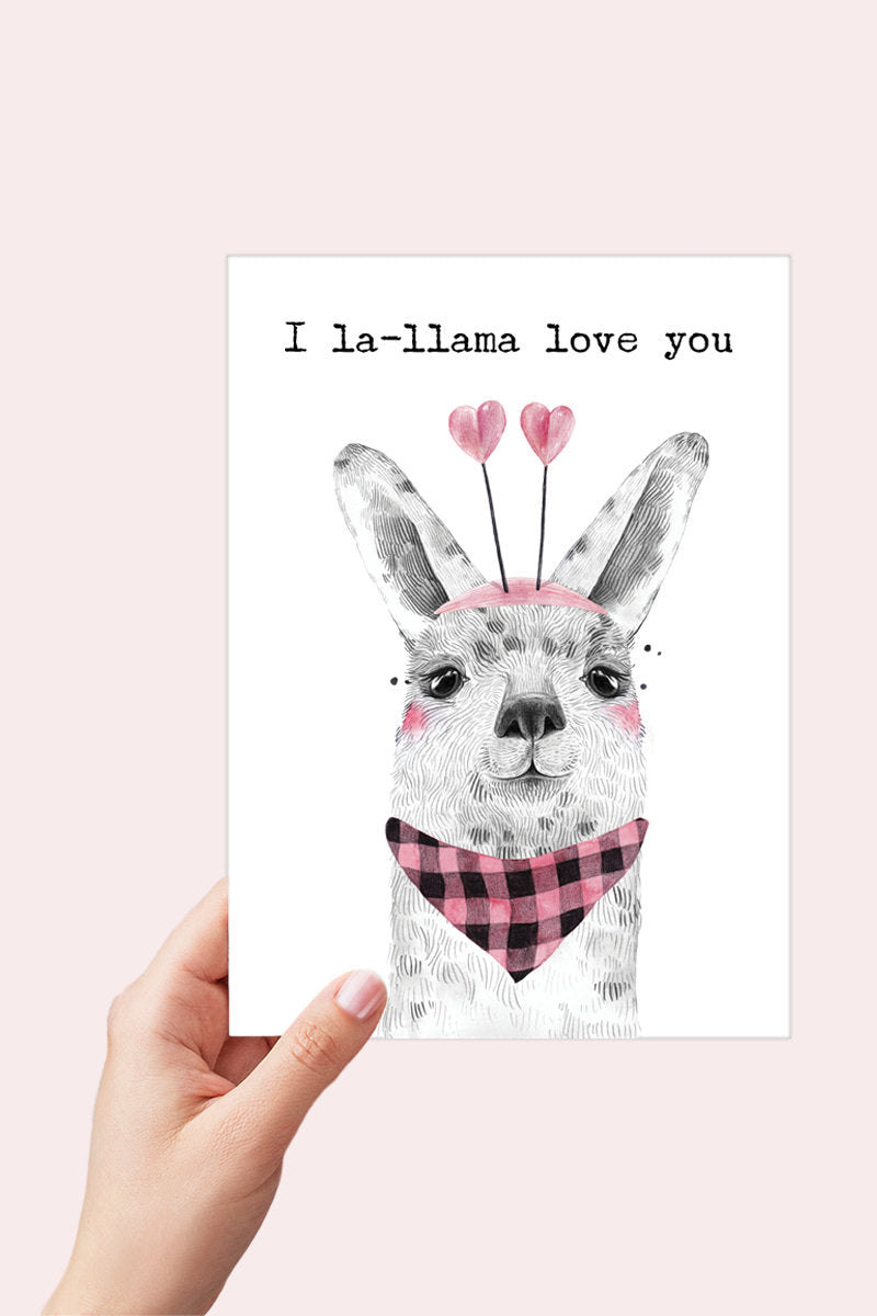 I La Llama Love you - Llama Anniversary Card Printable - Digital Download