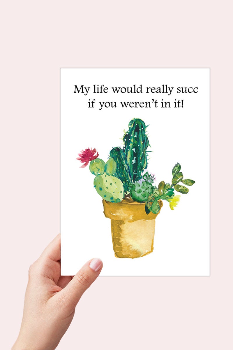 Succulents Anniversary Card Printable - Digital Download