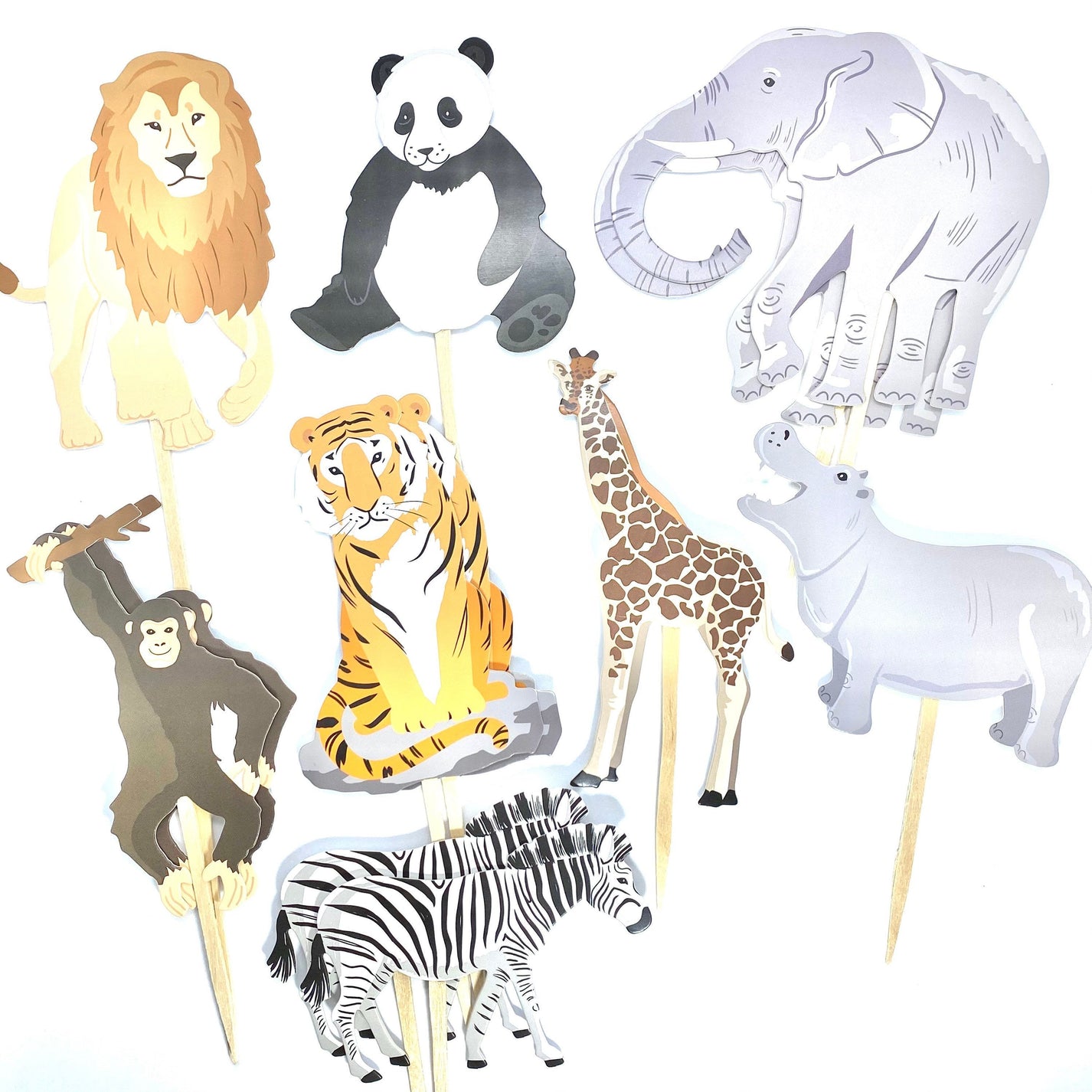 Ginger Ray Botanical Zoo Animal Cake Toppers